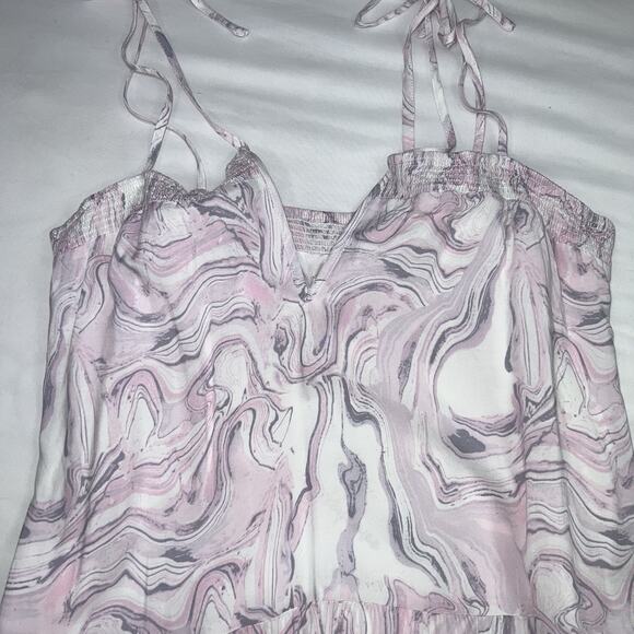 Buddy Love Reese Maxi Dress Size Large Pink Quartz Swirl Print Tie-Shoulder NWT - Picture 3 of 14